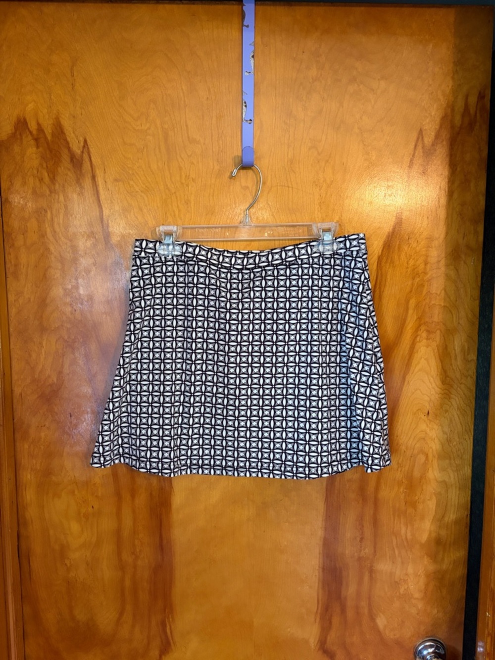 Coolibar UPF50+ Geometric Print A-Line Skort Black & White Size Large - Picture 11 of 11